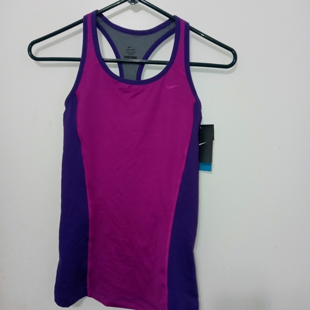 Nike Dri-Fit Racerback Magenta/Purple and Pink Training Athletic Tank top